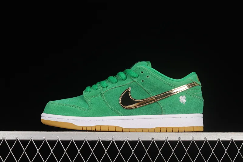 All categories Nk SB Dunk series Nk SB Dunk Low low-top sneakers pure original version Nk SB Dunk Low Pro green gold SB smashed backboard fashion casual sneakers BQ6817-303